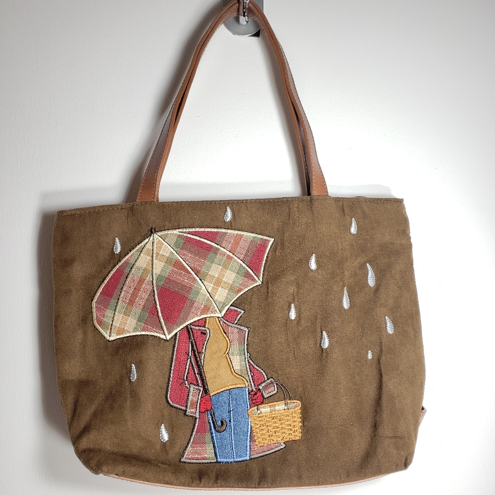 Longaberger Purse /Small Tote / Handbag Rainy Day